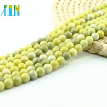 L-0079 Top qualité gros olive jade perles naturelles de pierres précieuses